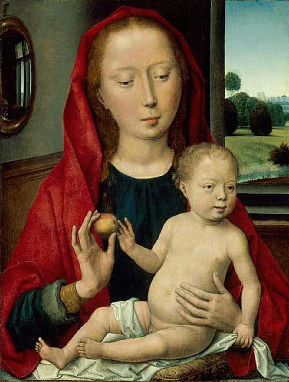 Virgem e o Menino, 148590. de Hans Memling