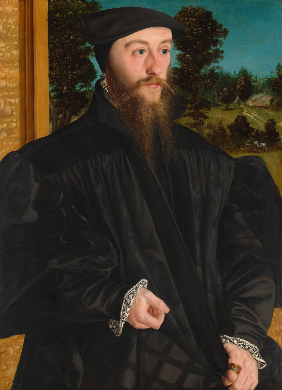 Um membro da família Fröschl, c. 15391540. de Hans Mielich