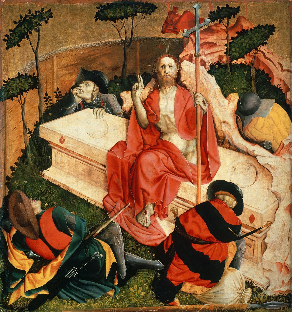 Ressurreição, Detalhe do Altarpe de Wurzach de Hans Multscher