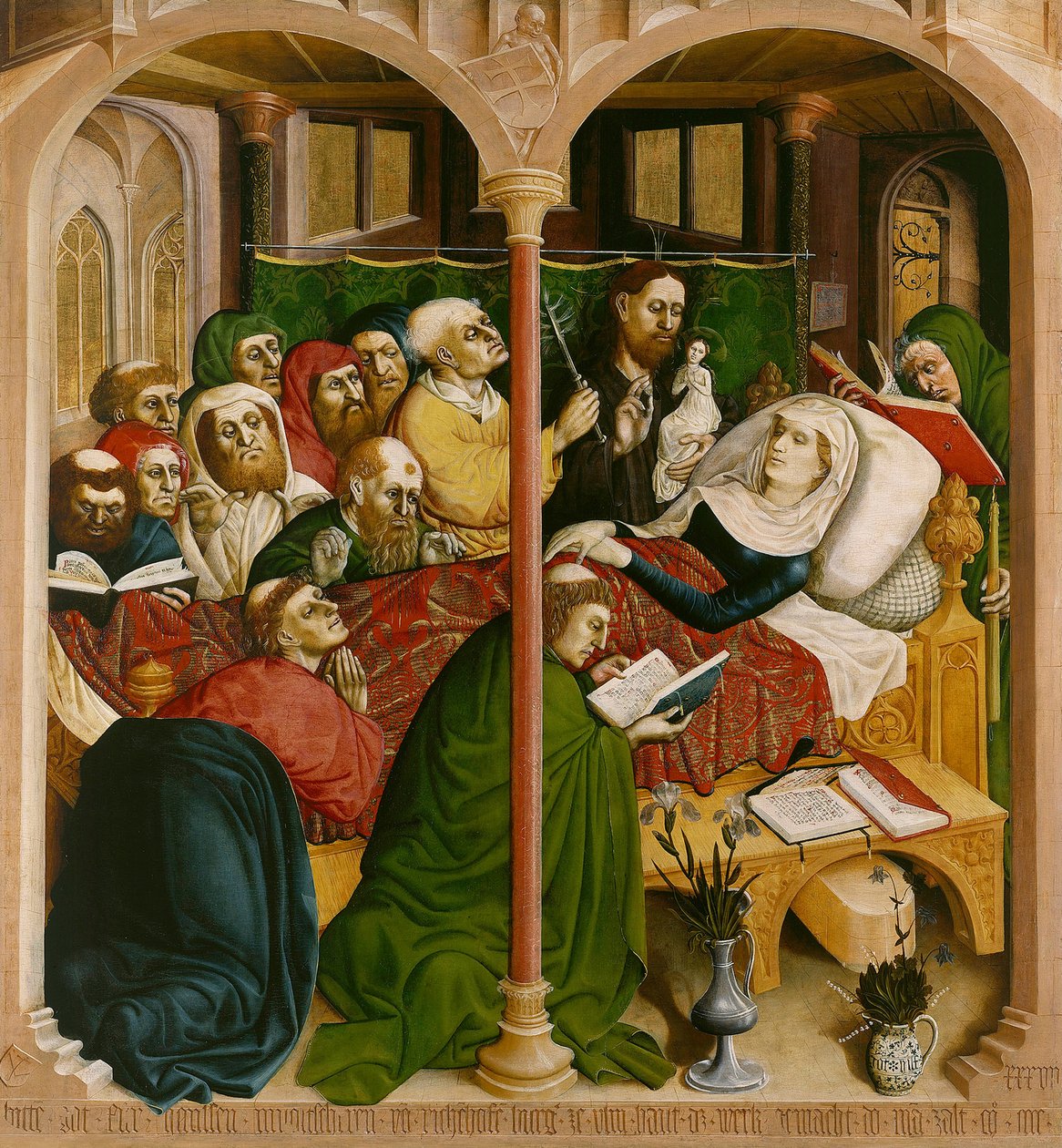 A morte de Maria. Asas do altar de Wurzach, 1437 de Hans Multscher
