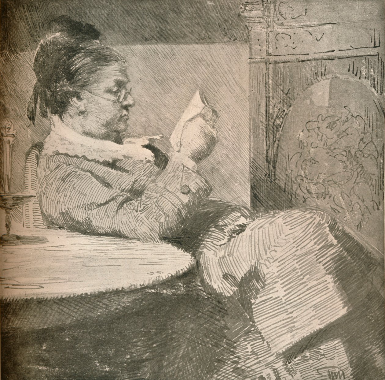 Retrato da Mãe dos Artistas, c1912 de Hans Nikolaj Hansen
