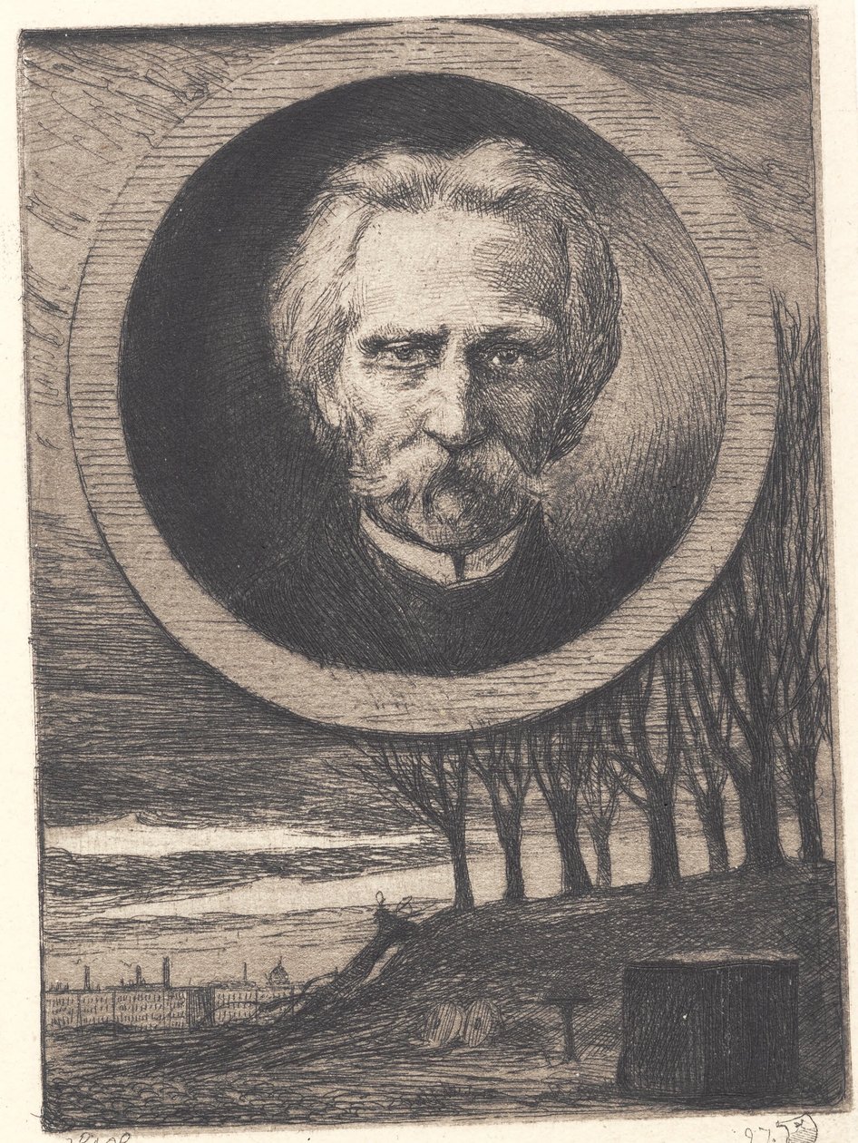 "Retrato do poeta Kaalund" de Hans Nikolaj Hansen