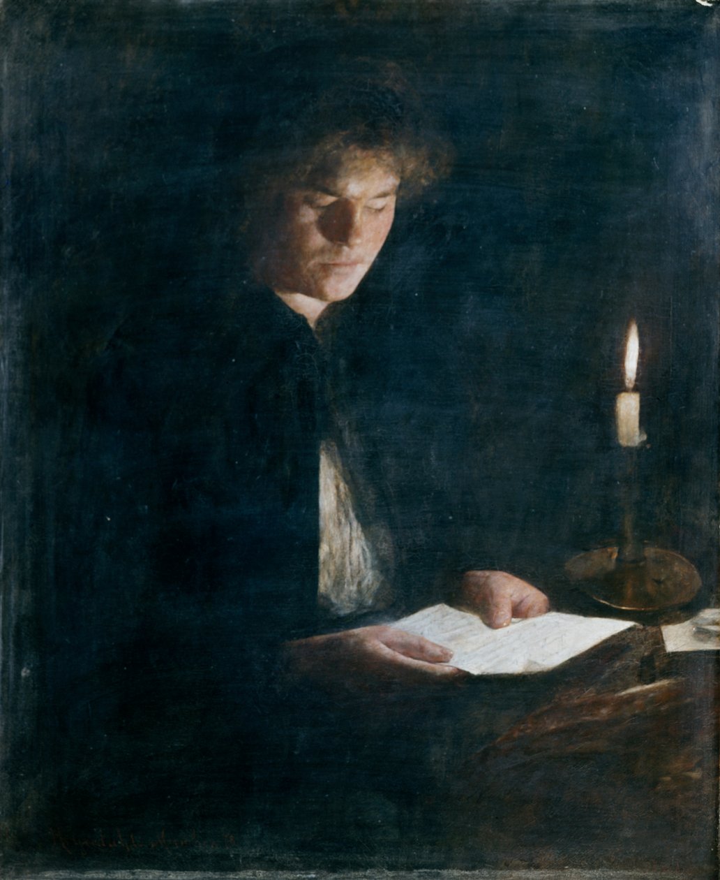 Rapariga leitora de Hans Olaf Heyerdahl