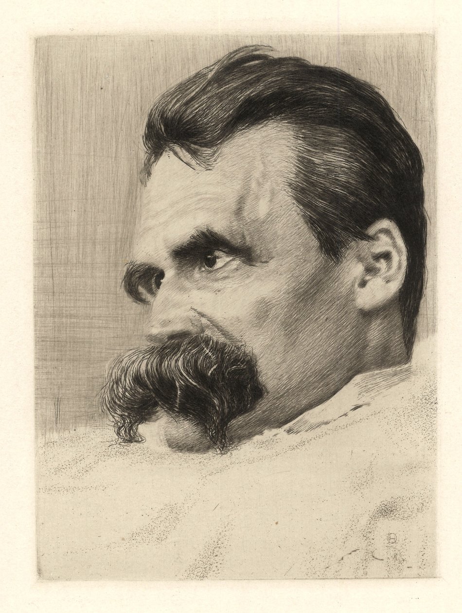 Retrato de Friederich Nietzsche, 1899-1900 de Hans Olde