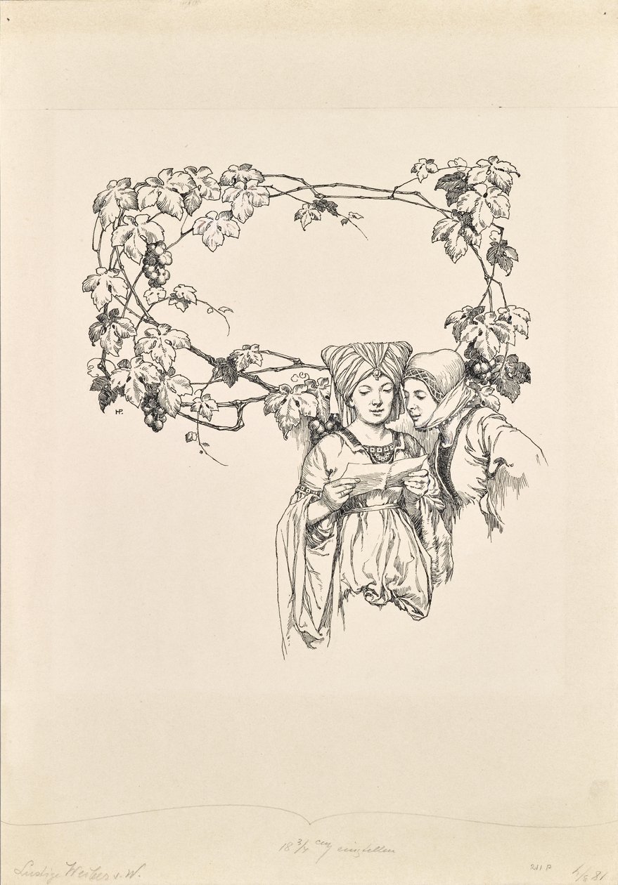 Página de calendário para "The Merry Wives of Windsor" (As alegres esposas de Windsor) de Hans Printz