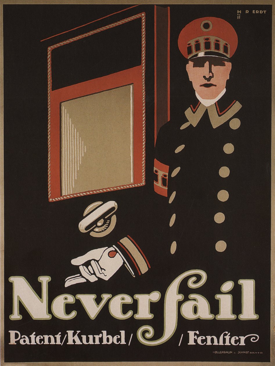 Nunca falhe nas janelas, 1911 de Hans Rudi Erdt