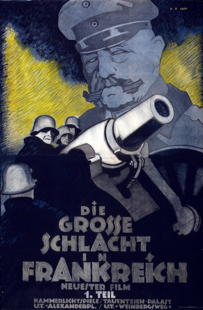 Cartaz do filme &39;A Grande Batalha na França&39; de Hans Rudi Erdt
