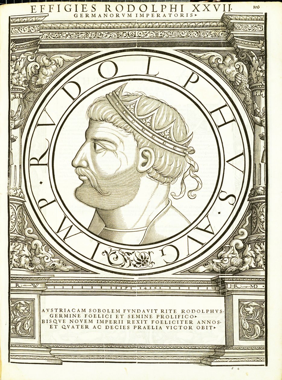 Ralph, do comandante geral dos Roman Leste e Oeste mais verdadeiras imagens de moedas antigas, gravura por Rudolph Wyssenbach, impressa por Andreas Gessner, Zurique, 1 de Hans Rudolf Manuel Deutsch