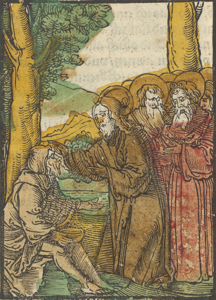 Cristo curando os cegos, de Das Plenarium, 1517. de Hans Schäufelein the Elder