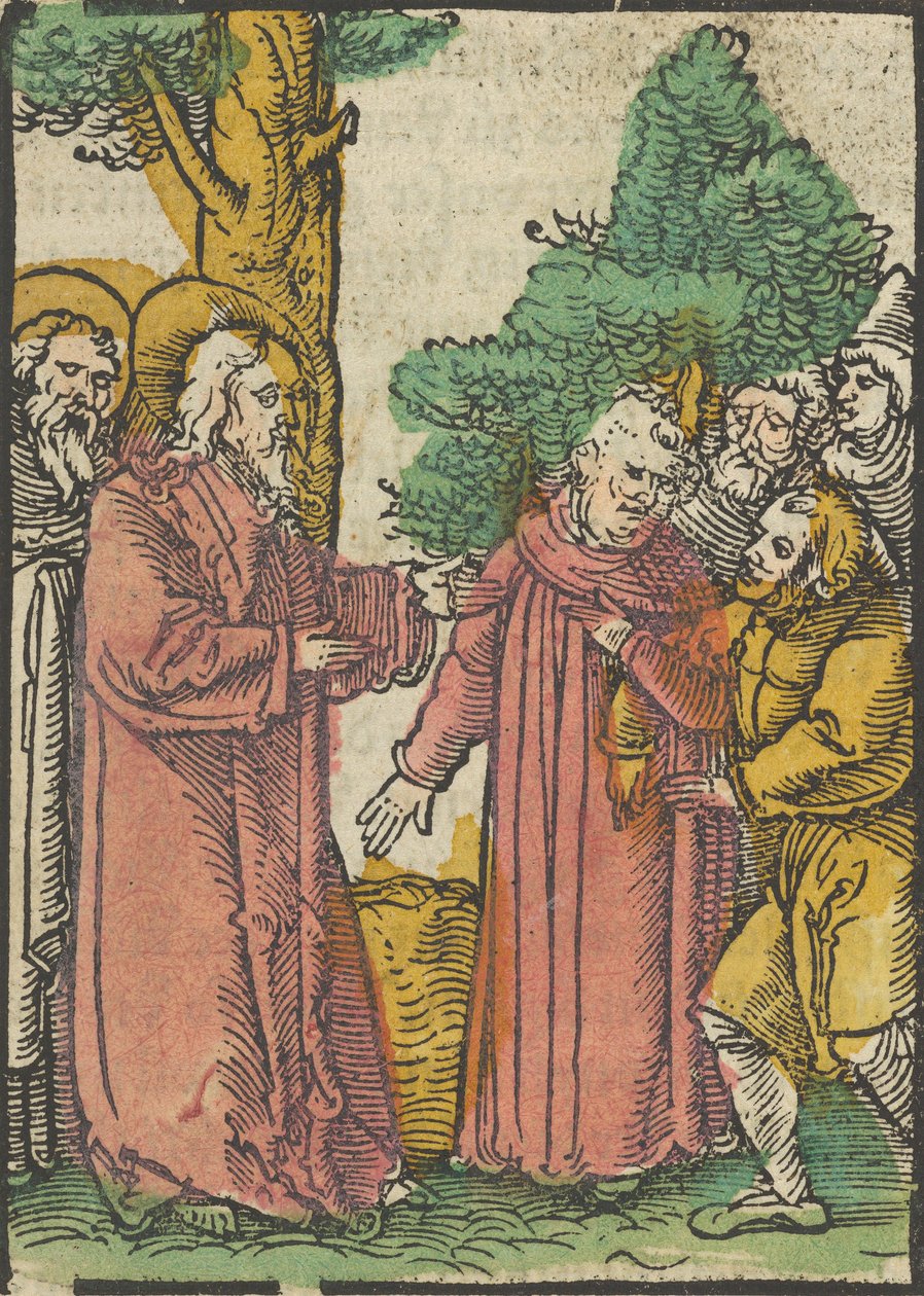 Cristo curando o surdo-mudo, de Das Plenarium, 1517. de Hans Schäufelein the Elder