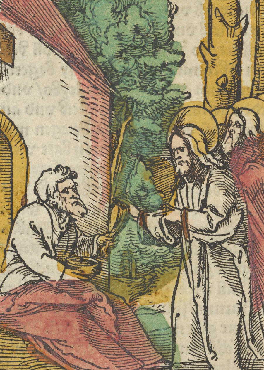 Cristo curando o leproso, de Das Plenarium, 1517. de Hans Schäufelein the Elder