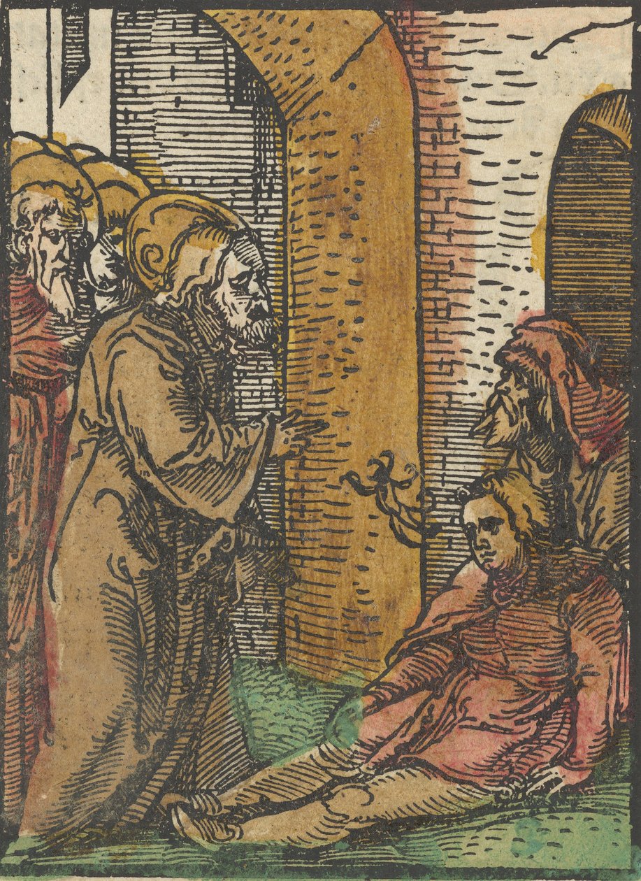 Cristo curando os possessos, de Das Plenarium, 1517. de Hans Schäufelein the Elder