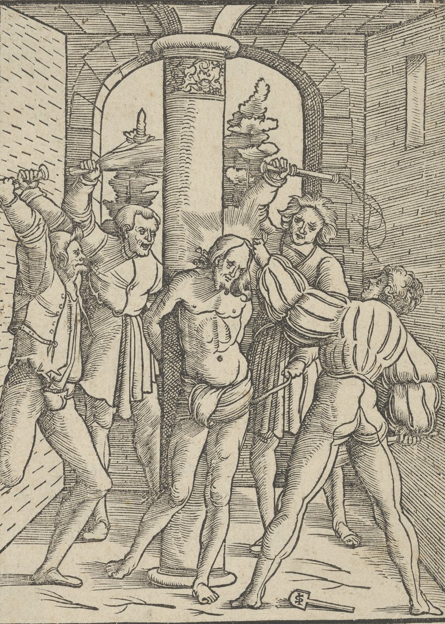 Cristo Flagelado, de A Doutrina, Vida e Paixão de Jesus Cristo, 1537. de Hans Schäufelein the Elder