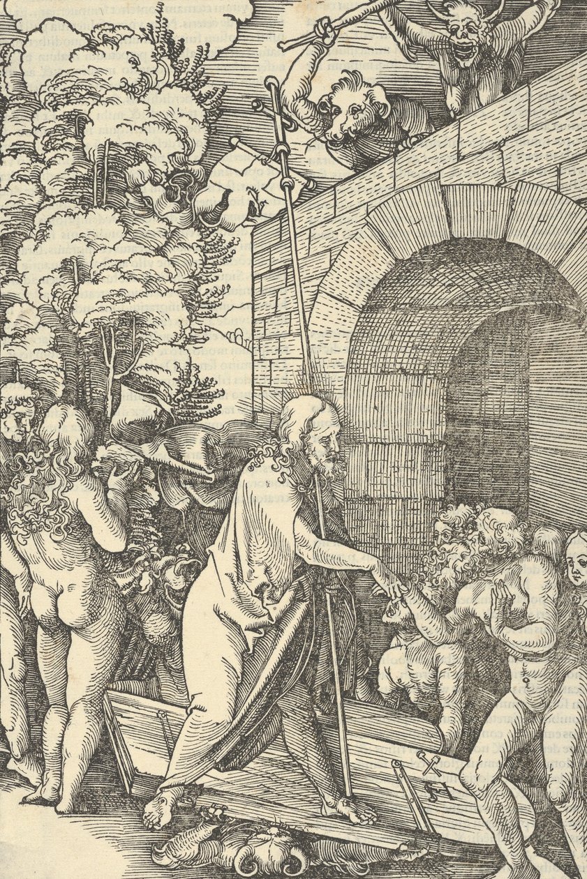Cristo no Limbo, do Espelho da Paixão de Nosso Senhor Jesus Cristo, 1507 de Hans Schäufelein the Elder