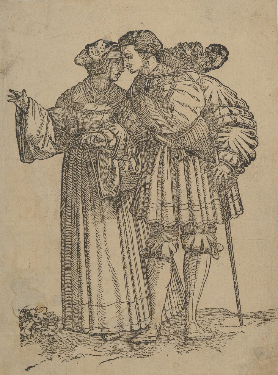 Dancing Couple IV, de The Wedding Dancers. de Hans Schäufelein the Elder