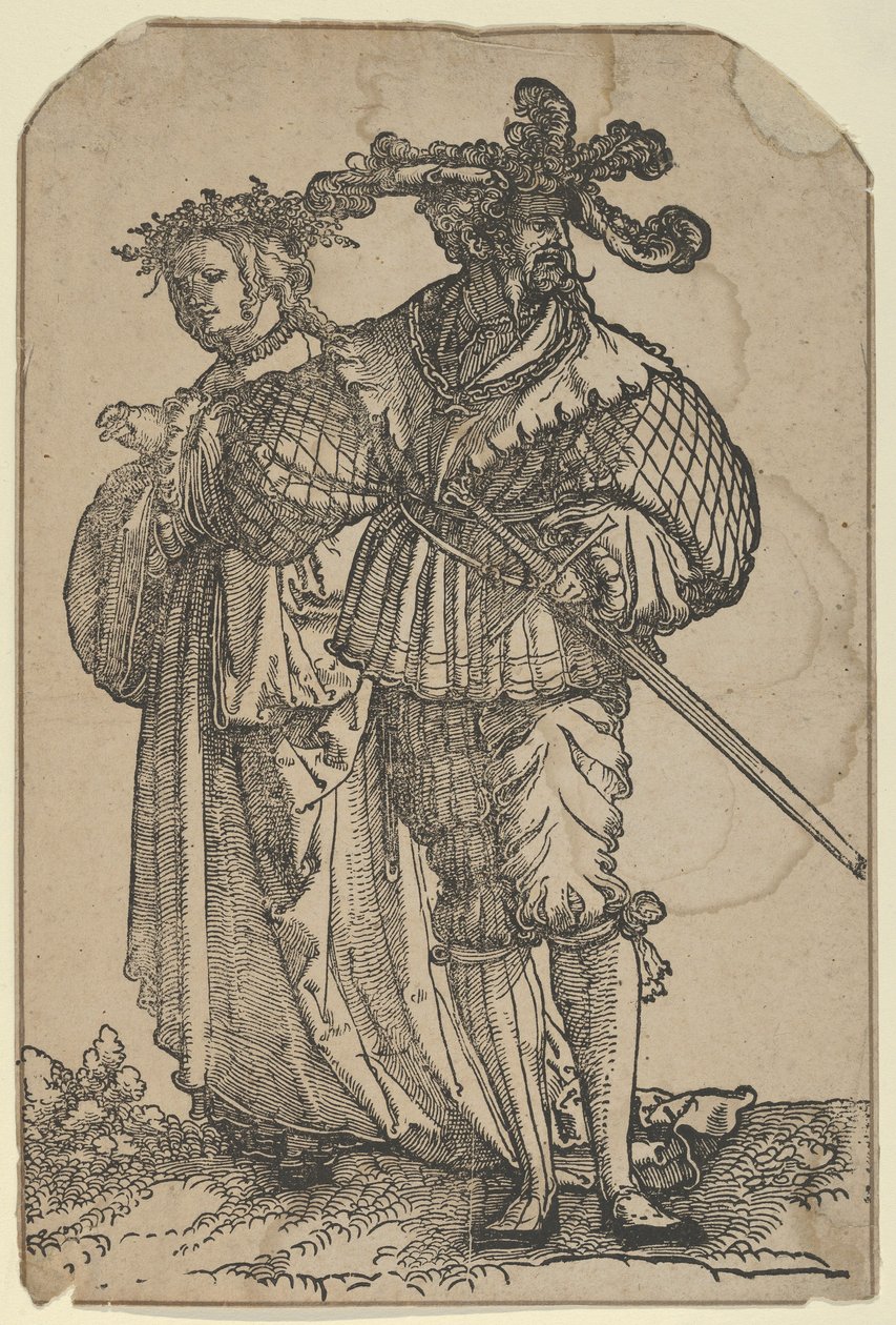 Dancing Couple I, do re-ataque The Wedding Dancers. de Hans Schäufelein the Elder