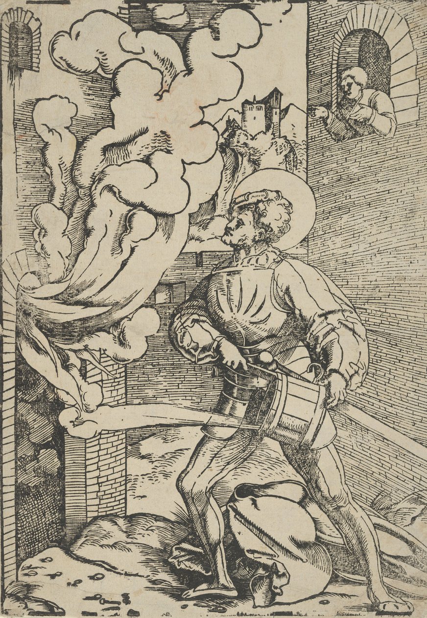 Reataque de São Floriano. de Hans Schäufelein the Elder