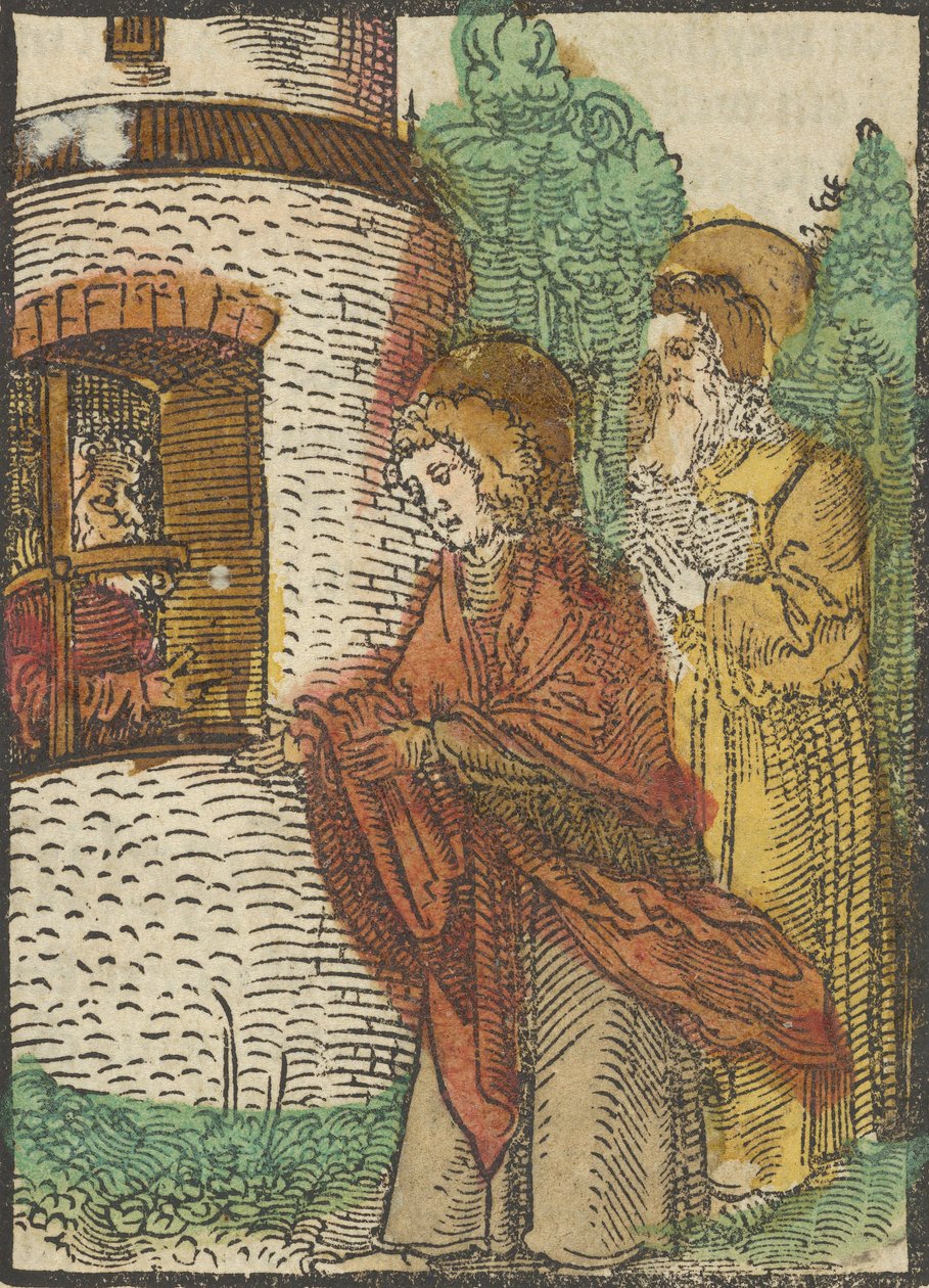 St João na Prisão, de Das Plenário, 1517 de Hans Schäufelein the Elder