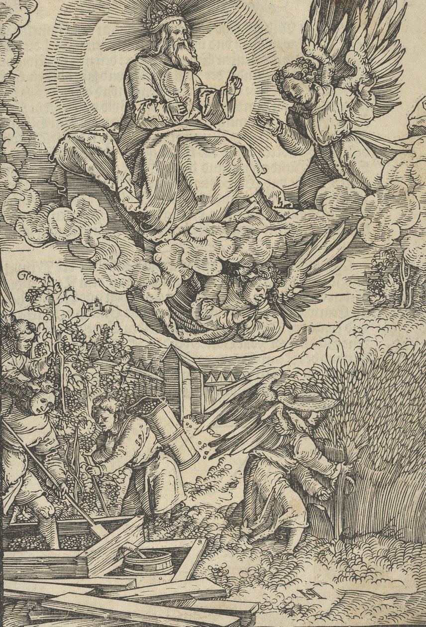 A colheita e o lagar de sangue. de Hans Schäufelein the Elder