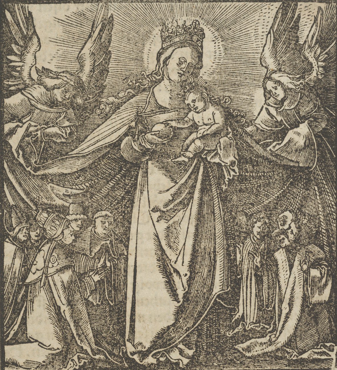 A Madona da Misericórdia, de Hymmelwagen auff dem, wer wol leben..., 1517. de Hans Schäufelein the Elder