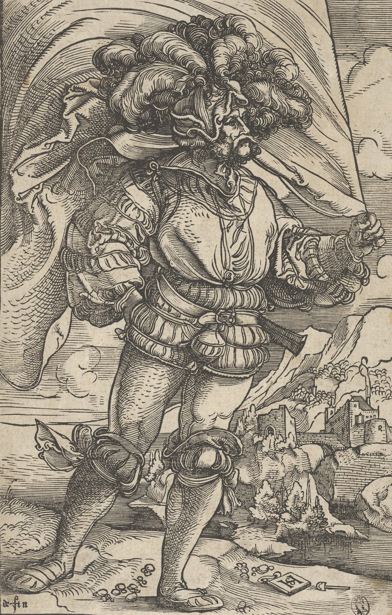 O porta-estandarte, ca. 1515. de Hans Schäufelein the Elder