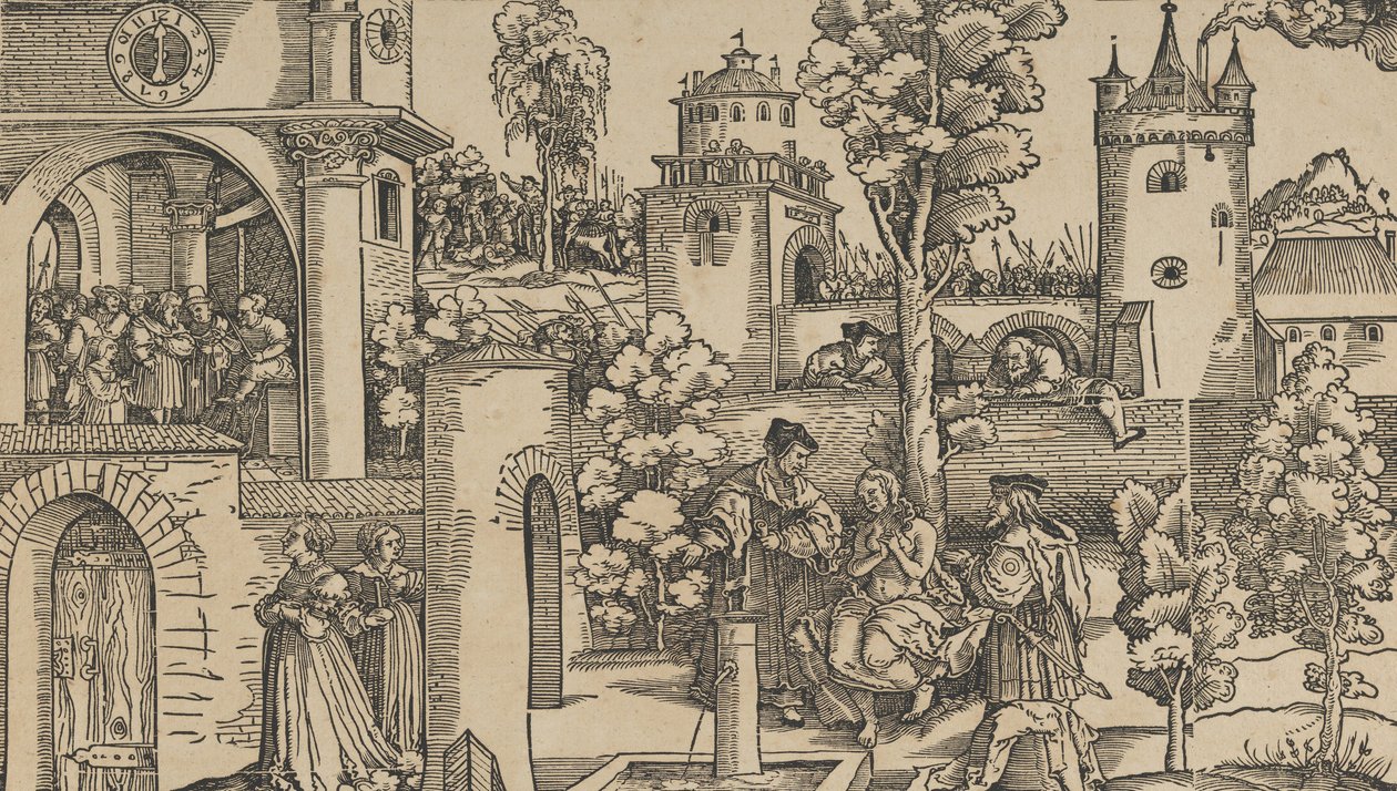 A história de Susana, 1536. de Hans Schäufelein the Elder