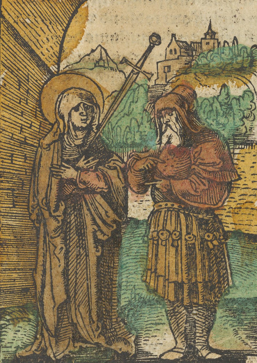 A Virgem como Mater Dolorosa e Simeon, de Das Plenarium, 1517 de Hans Schäufelein the Elder
