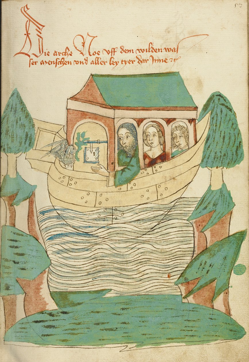 A pomba retornando à arca de Noé, 1469 de Hans Schilling