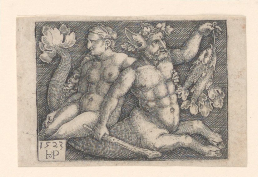 Um Tritão e uma Ninfa de Hans Sebald Beham