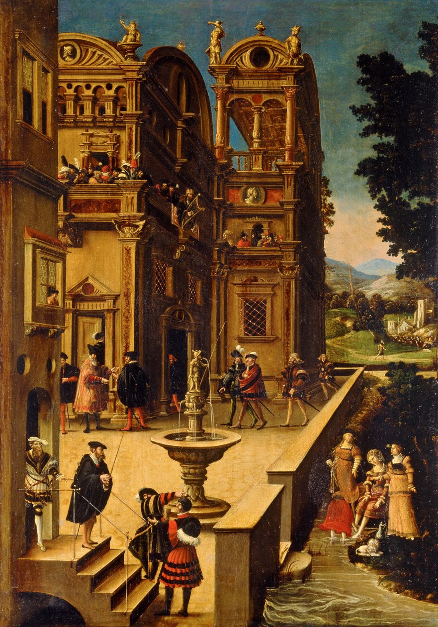Bate-Seba em Seu Banho, depois de 1537 de Hans Sebald Beham