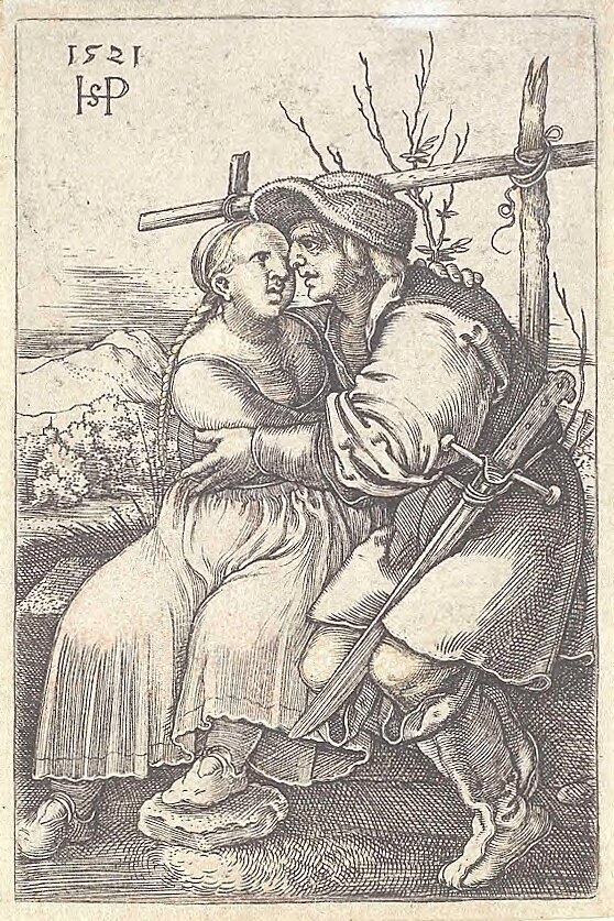 Fazendeiro e sua amante de Hans Sebald Beham