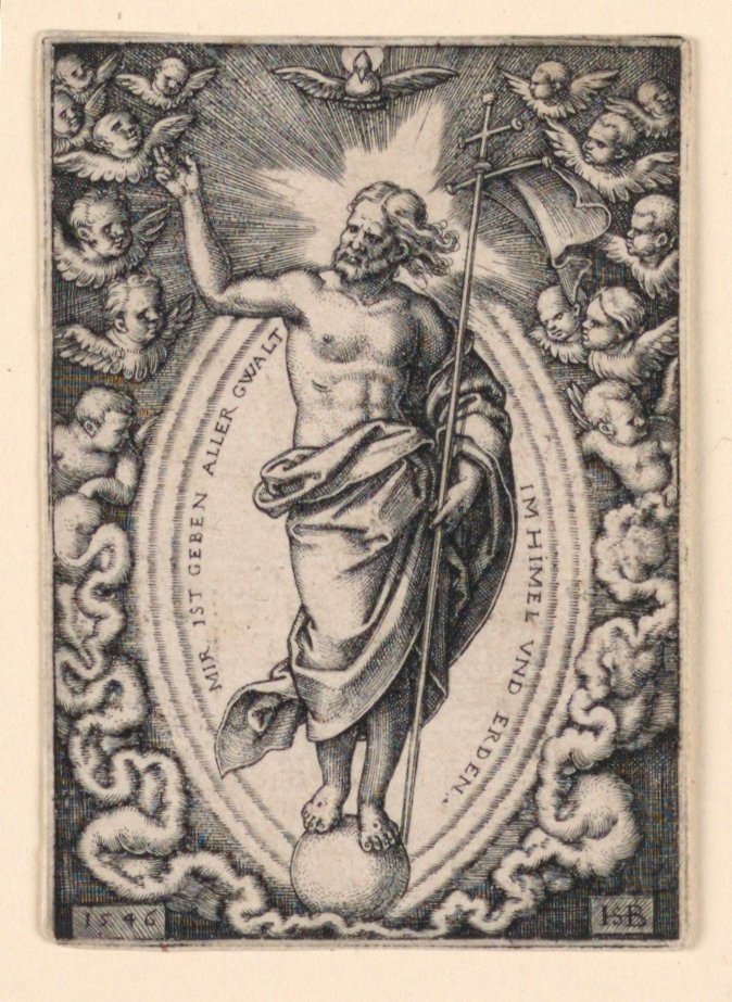 Cristo no globo de Hans Sebald Beham