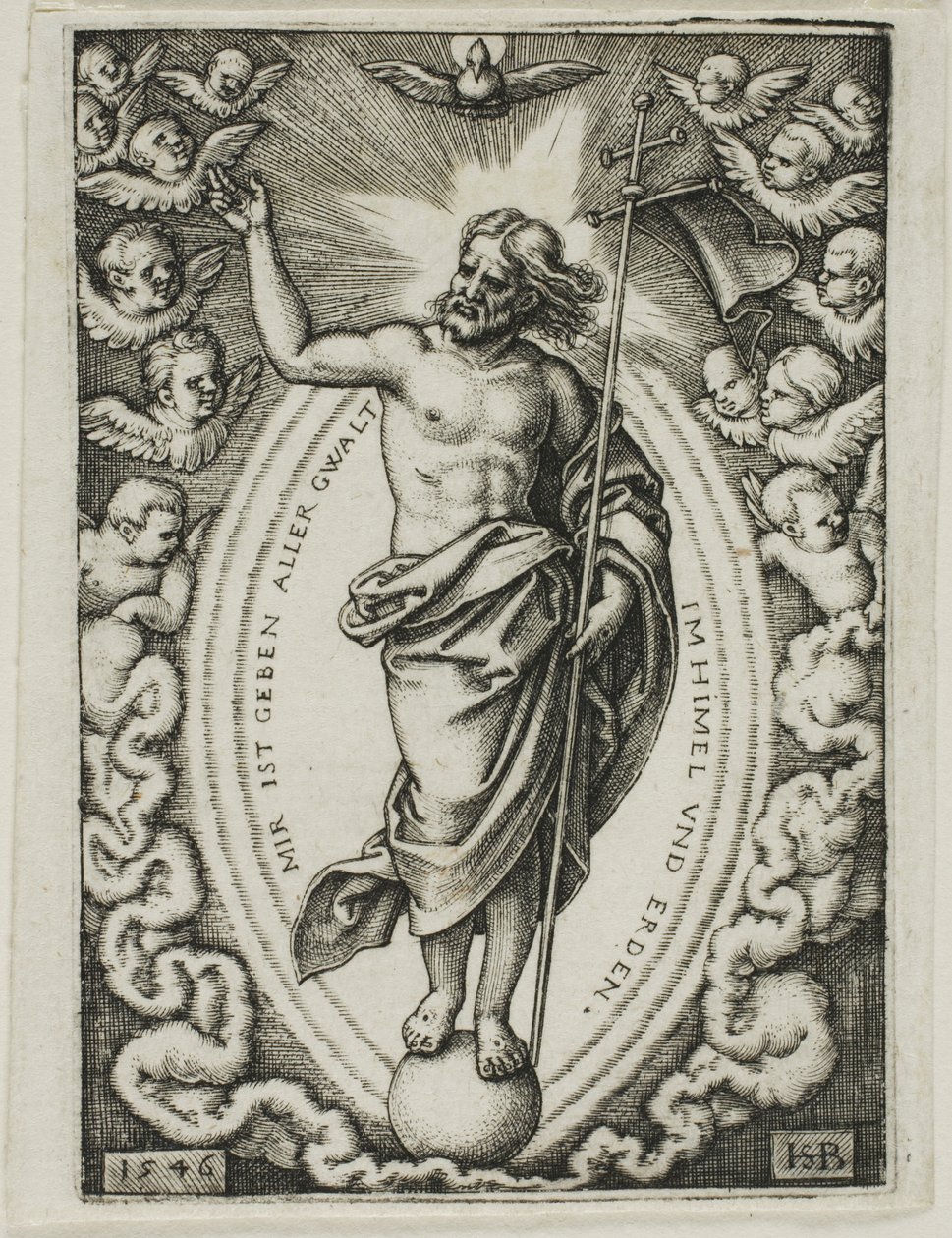 Cristo no globo de Hans Sebald Beham