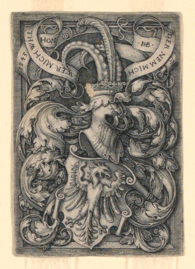 Brasão com uma águia de Hans Sebald Beham