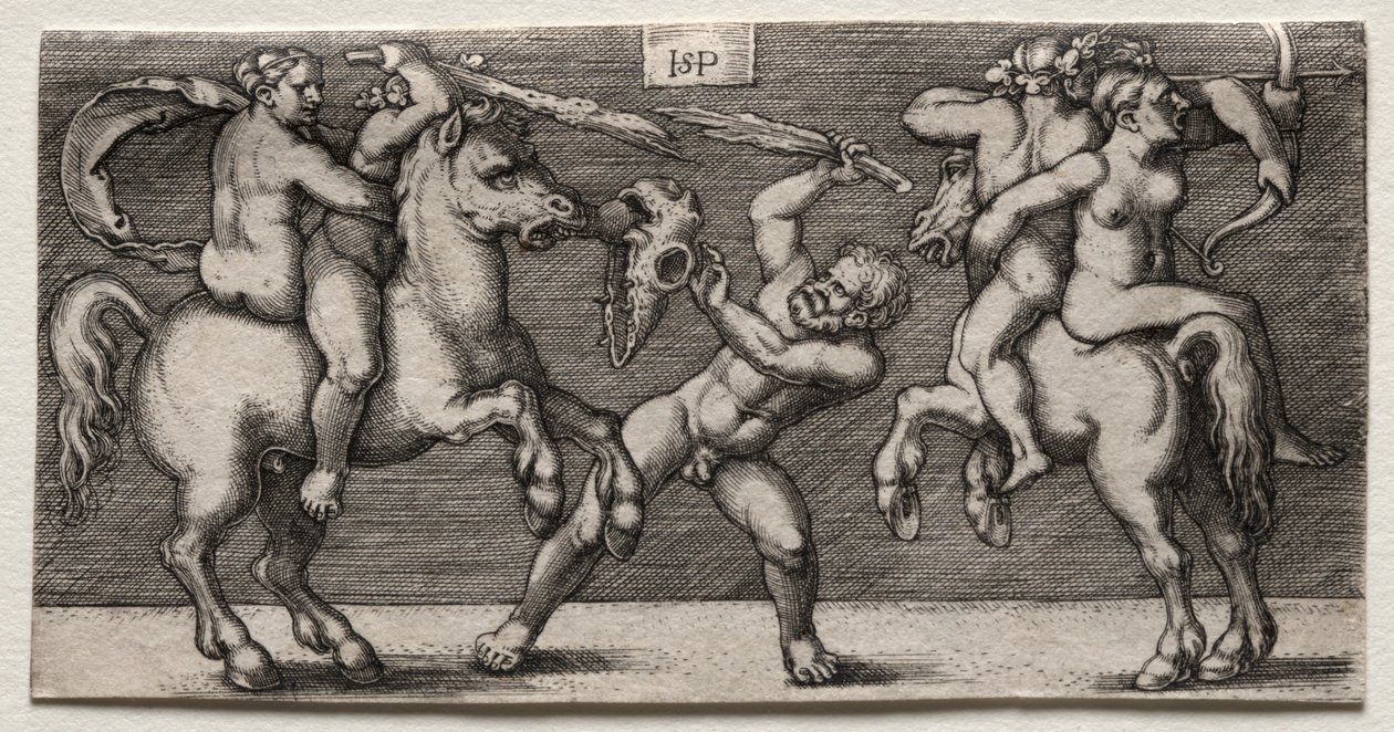 Combate de três homens, 1546-1547. de Hans Sebald Beham