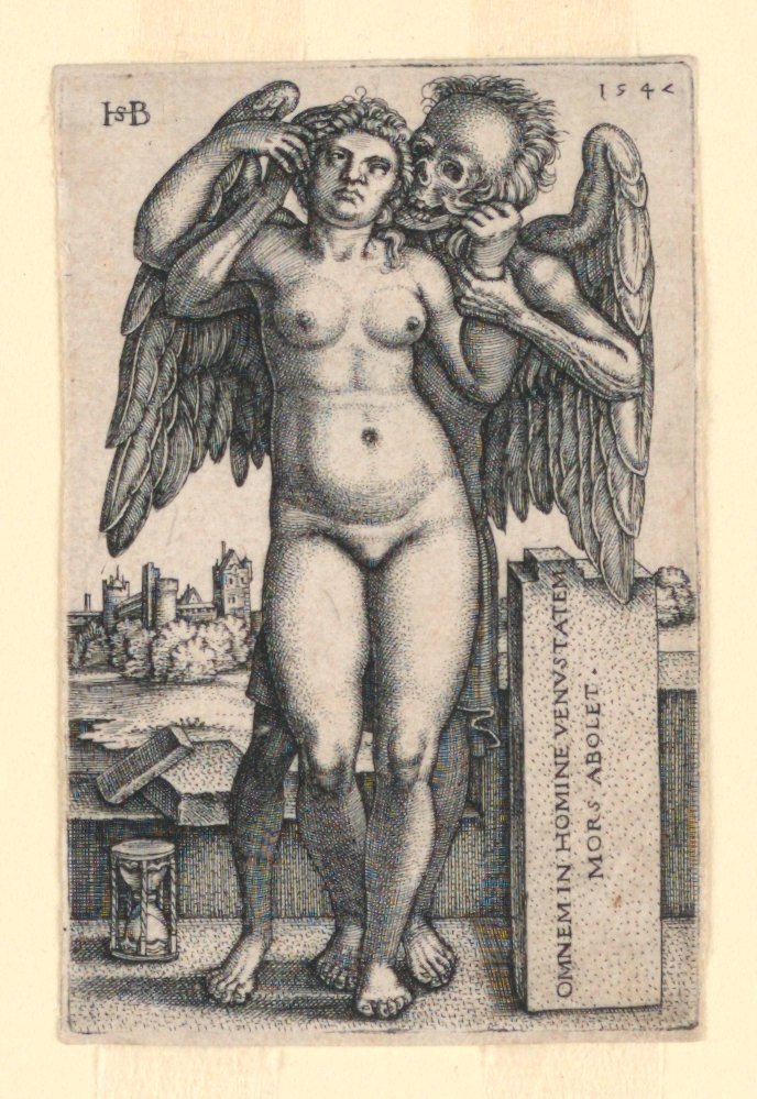 A Morte e a Mulher Nua em Pé de Hans Sebald Beham