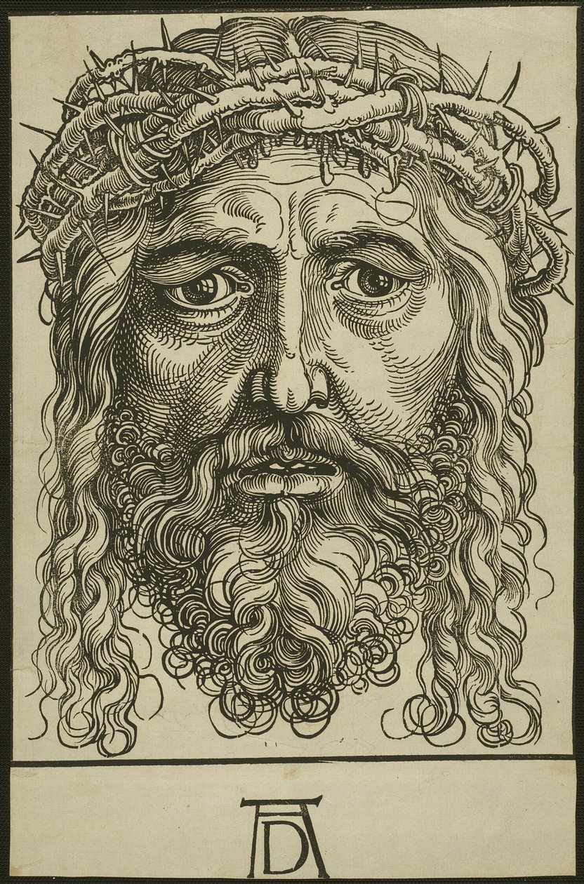 Cabeça de Cristo coroada de espinhos de Hans Sebald Beham