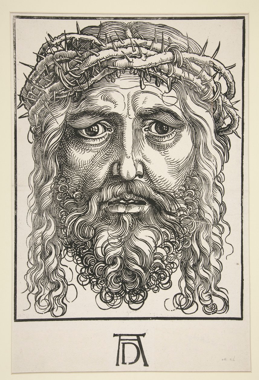 Cabeça de Cristo coroada de espinhos de Hans Sebald Beham