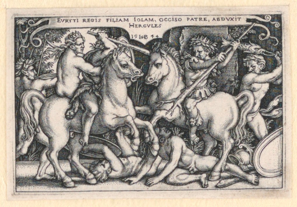 Hércules Abduzindo Iole de Hans Sebald Beham