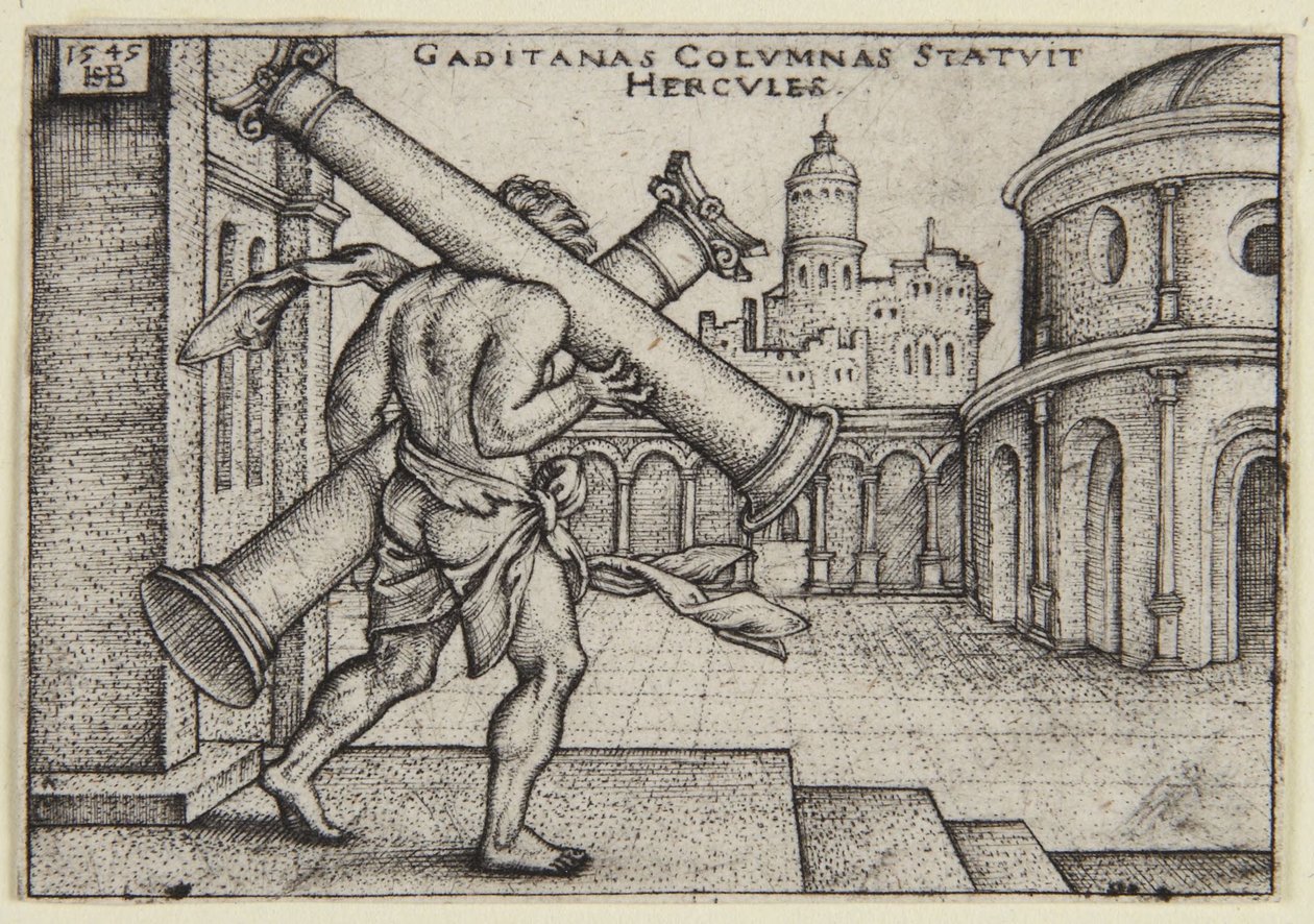 Hércules e as colunas de Hans Sebald Beham
