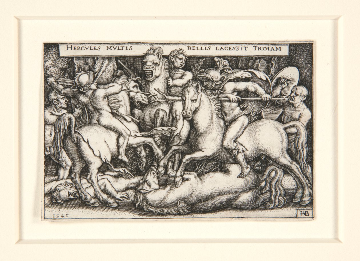Hércules derrotando os Trojans de Hans Sebald Beham
