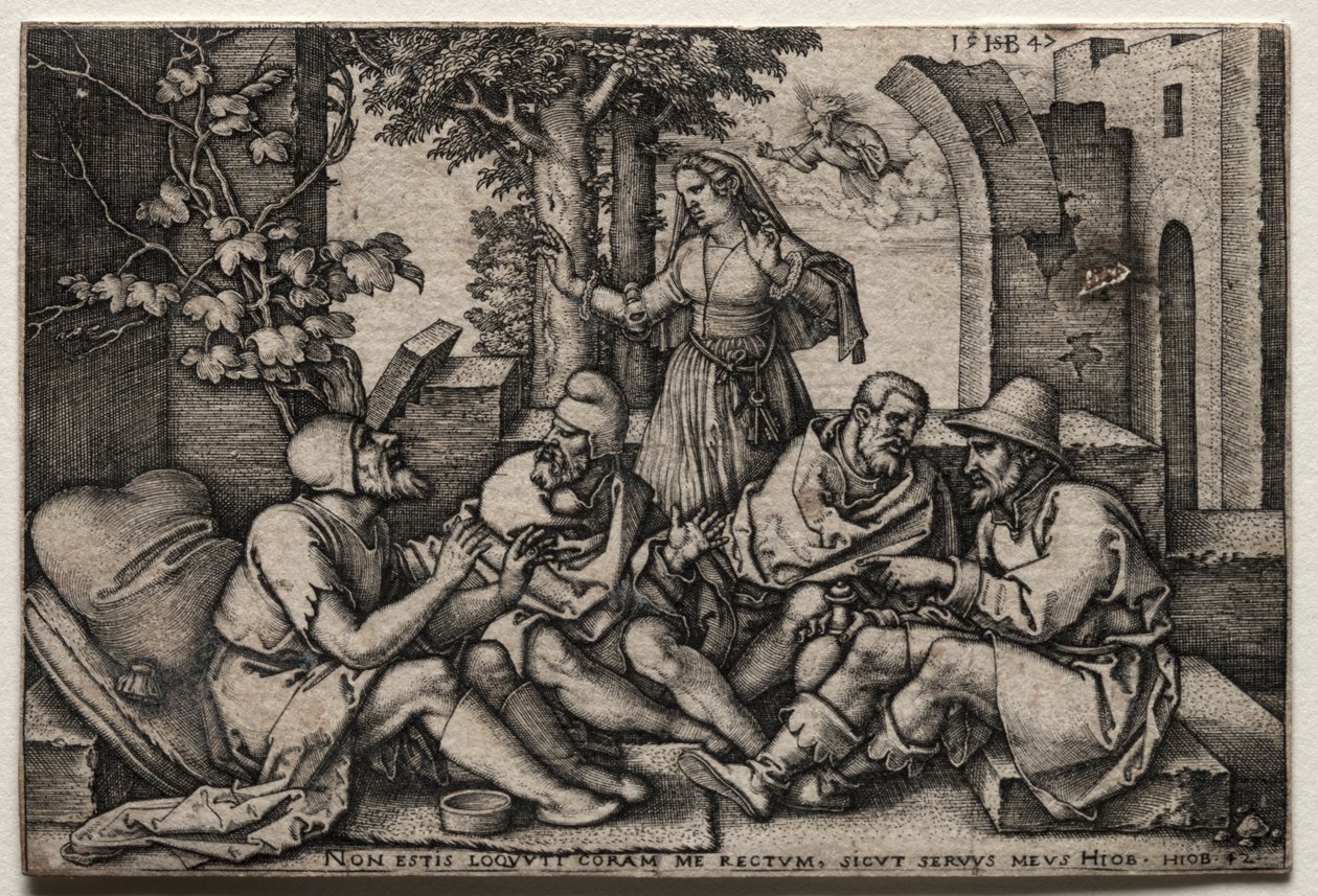Jó e seus amigos. de Hans Sebald Beham