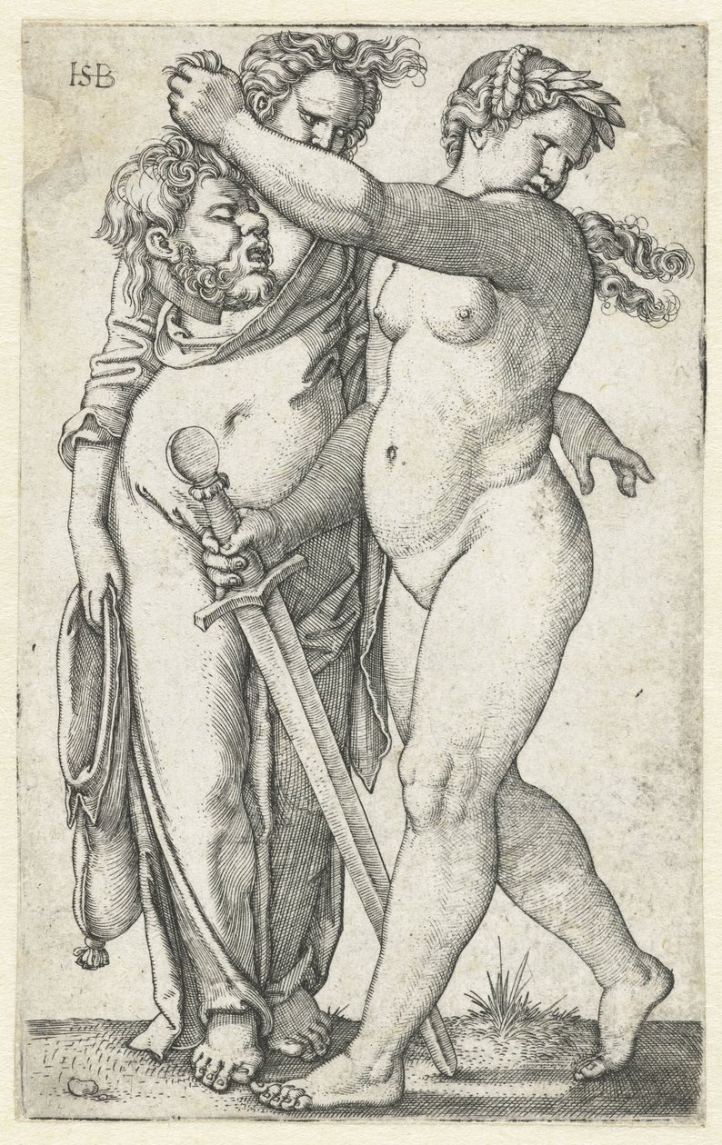 Judith com cabeça de Holofernes e serva de Hans Sebald Beham