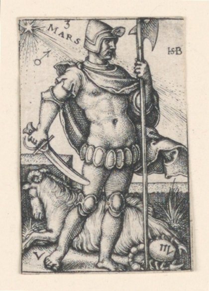 Marte, de Os Sete Planetas de Hans Sebald Beham