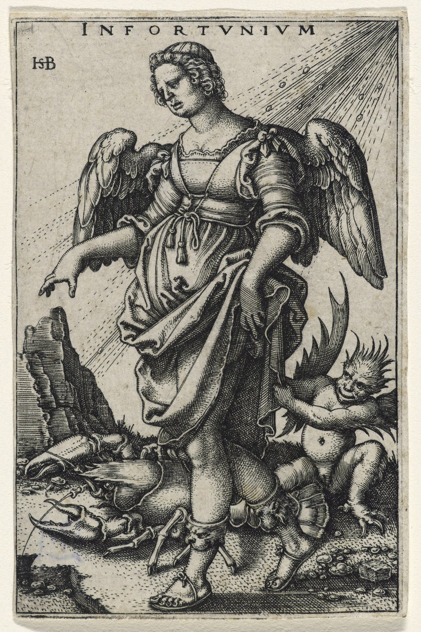Infortúnio (Das Ungluck) (gravura em papel) de Hans Sebald Beham