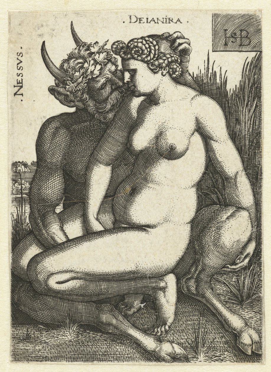 Nessus e Deïnira
Nessvs Deianira (título sobre o objecto) de Hans Sebald Beham