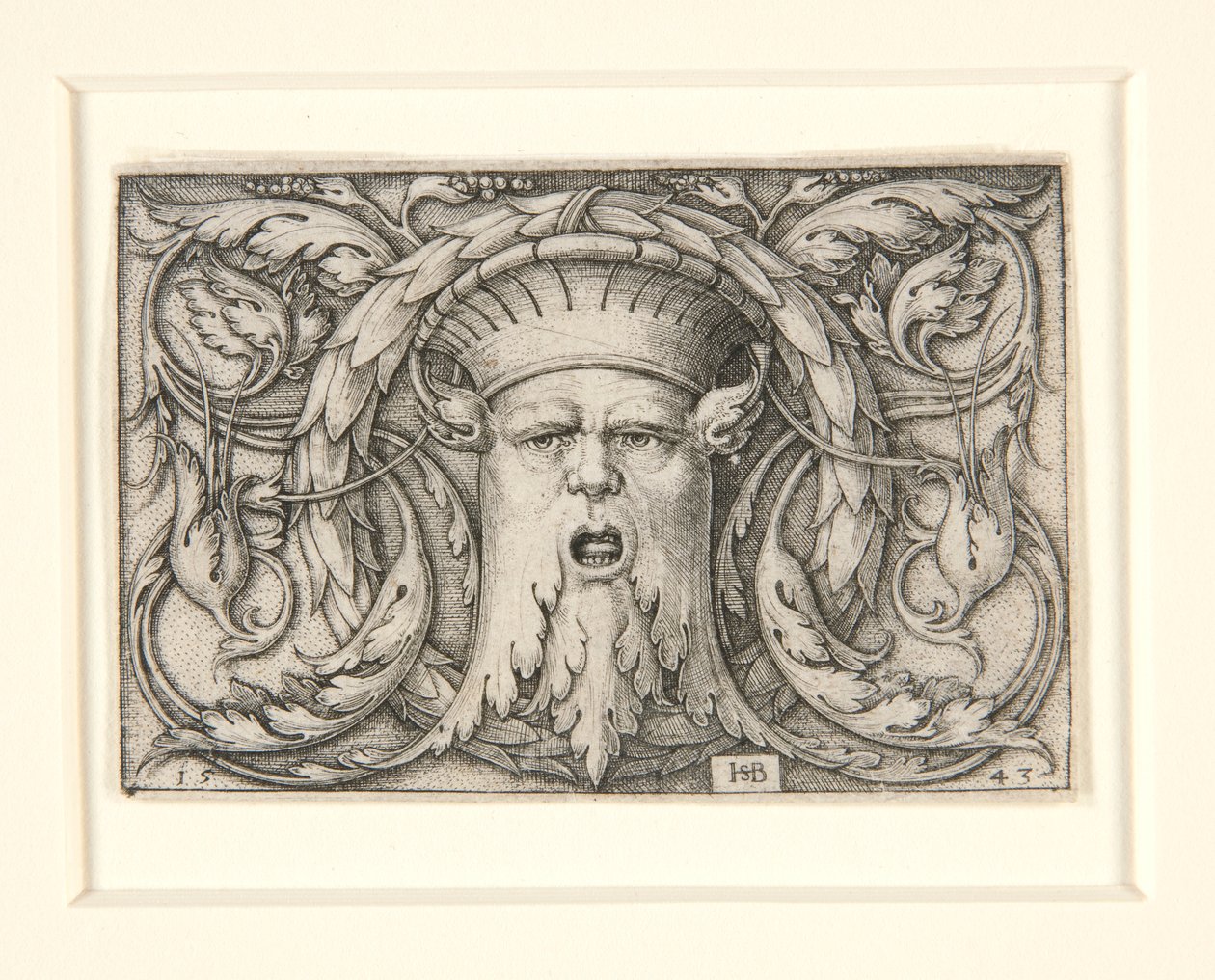 Painel com Mascaron (ornamento com máscara) de Hans Sebald Beham