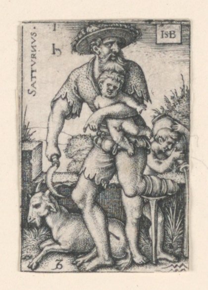 Saturno, de Os Sete Planetas de Hans Sebald Beham