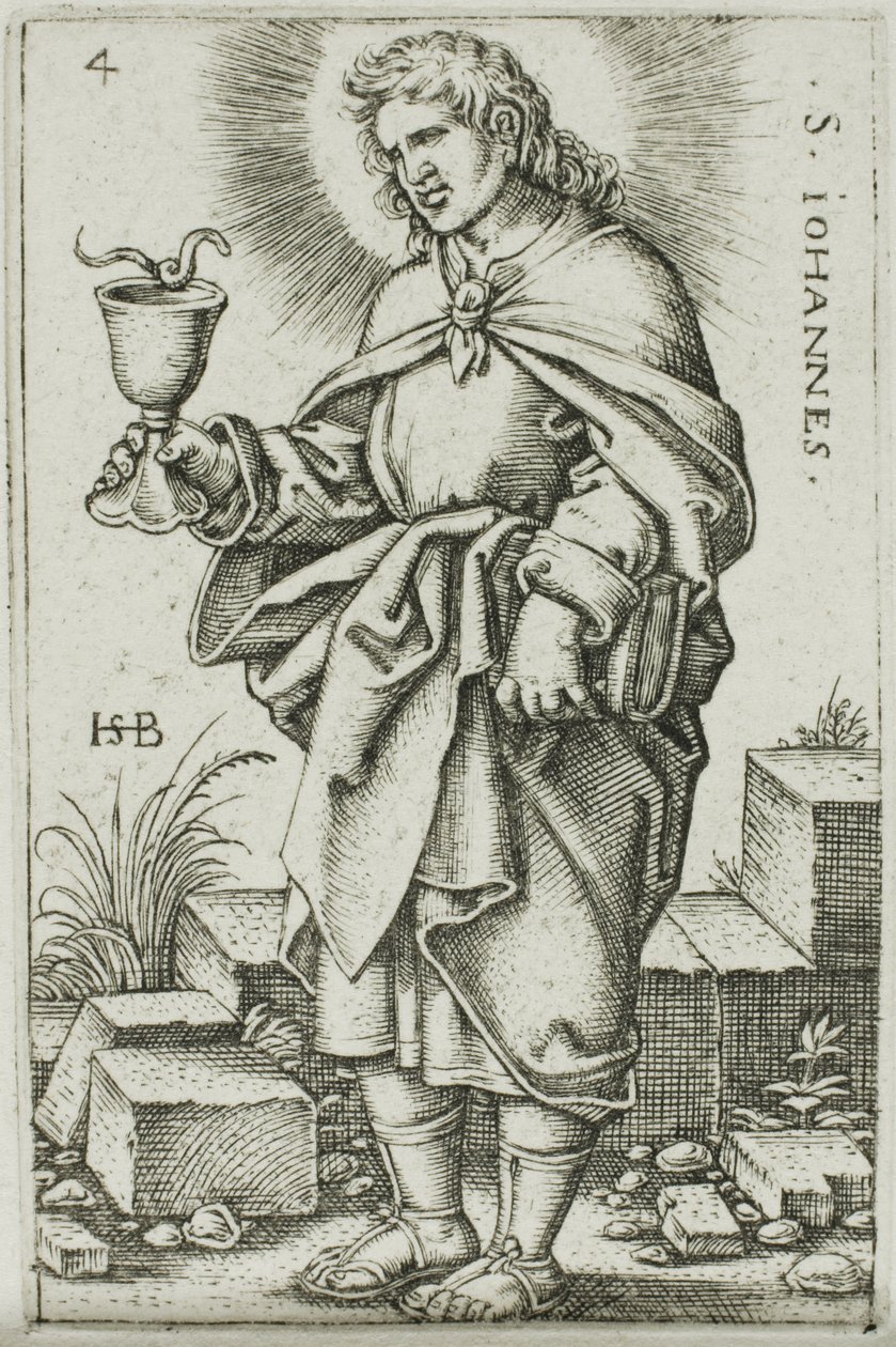 São João, placa 4 de Os Doze Apóstolos de Hans Sebald Beham