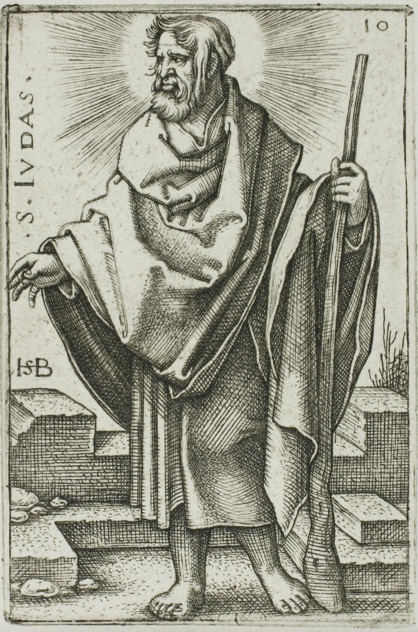 São Judas, placa 10 de Os Doze Apóstolos de Hans Sebald Beham